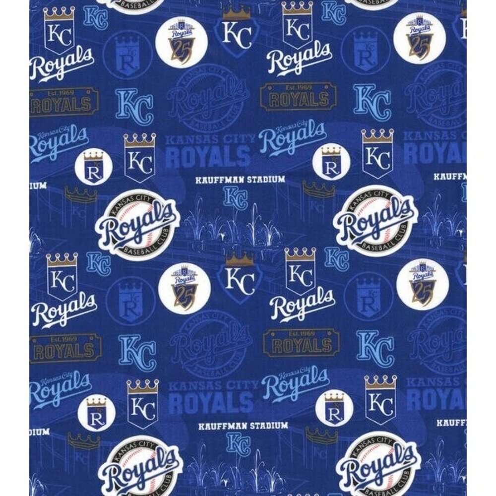 5 Yards Kansas City Royals Kaufmann Stadium Fabric Traditions 100% Cotton NEW #3